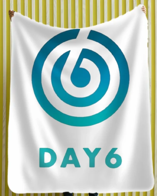 DAY6 Teal Spiral Logo Blanket